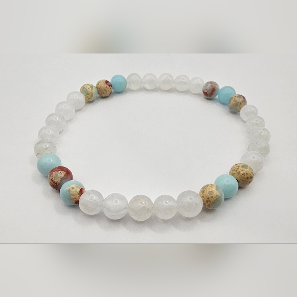 Handmade gemstone stretch bracelet